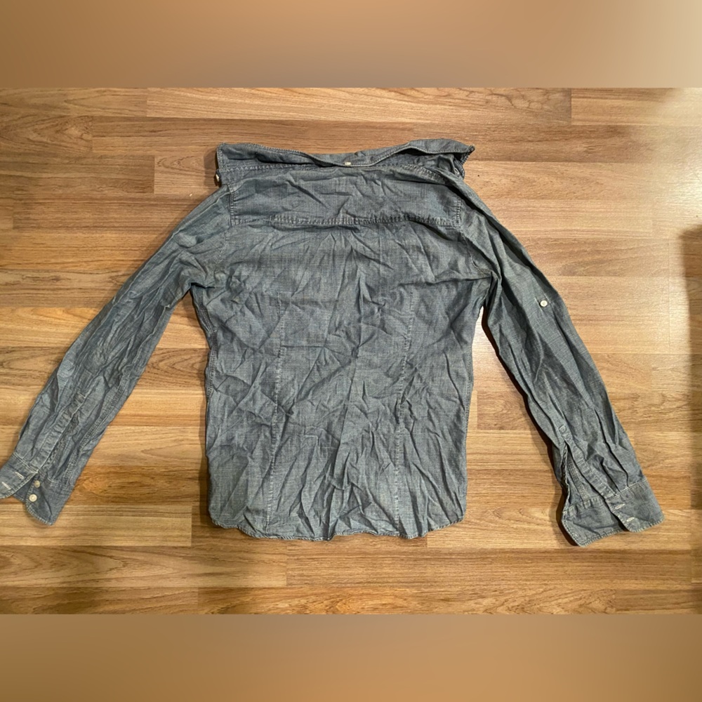 J. Crew Chambray Button Down Size Small - image 2